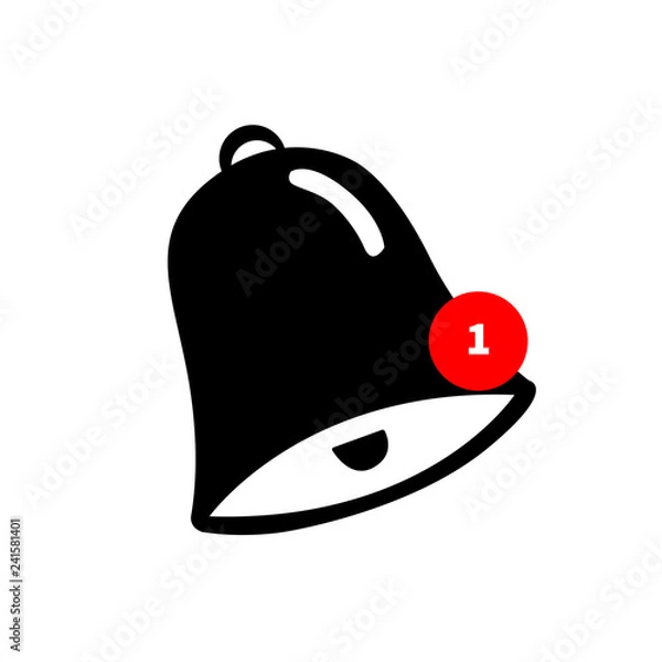 Fototapeta Symbol for incoming message, call, notification