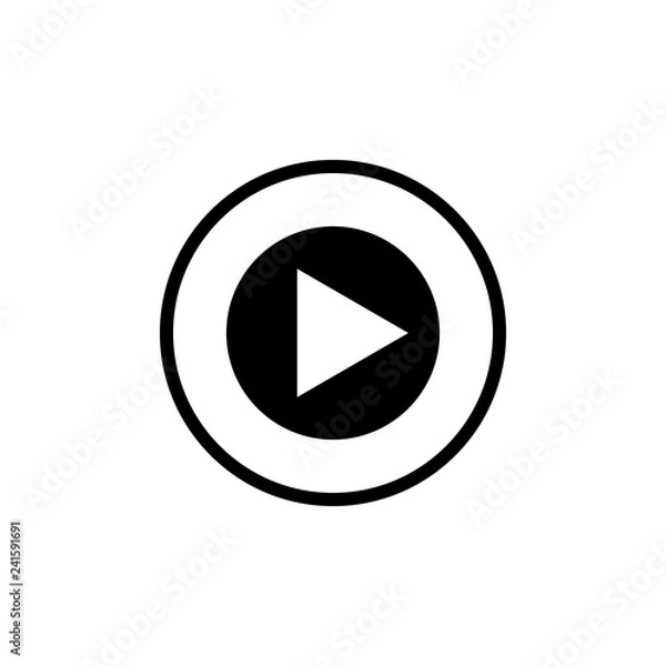 Fototapeta play Icon vector. Play button vector icon