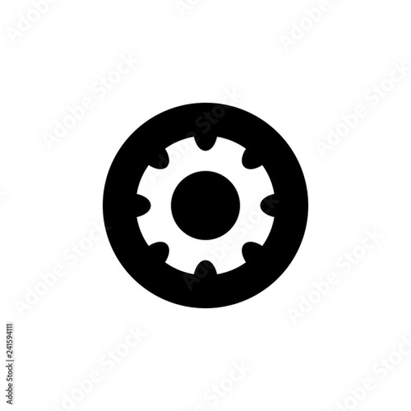 Fototapeta Setting Icon Vector. Cog Settings Icon Symbol