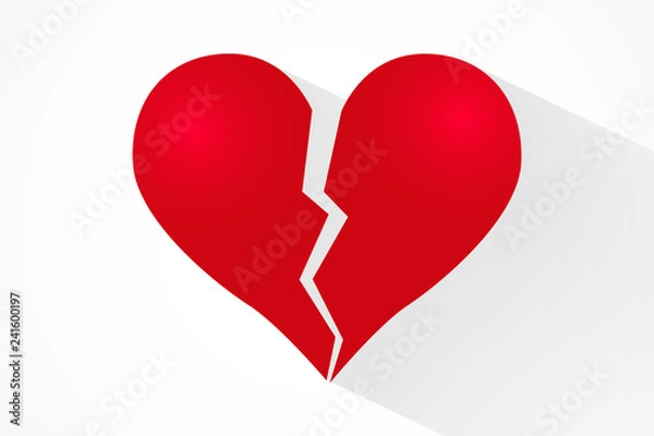 Fototapeta Broken heart background, vector, illustration, eps file