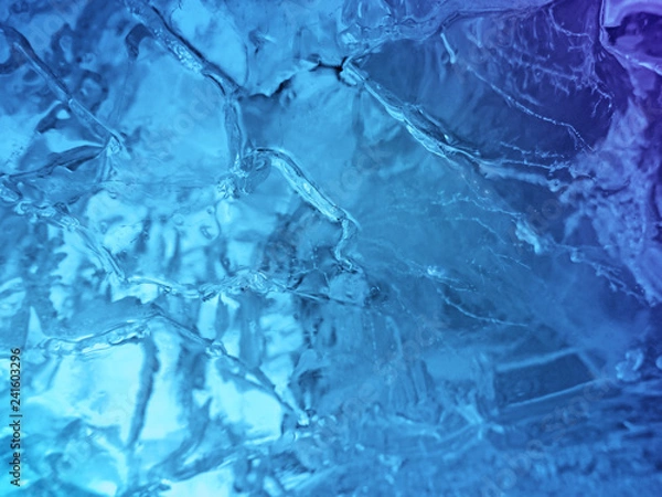 Fototapeta Blue ice texture.