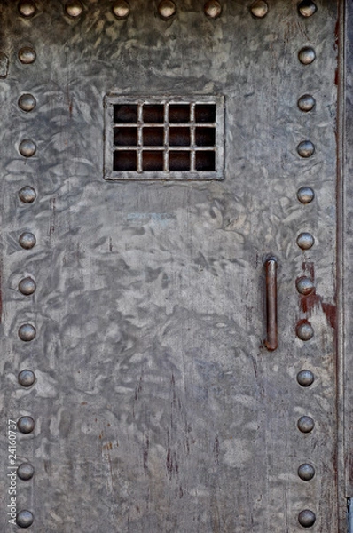 Obraz Metal door with a grate