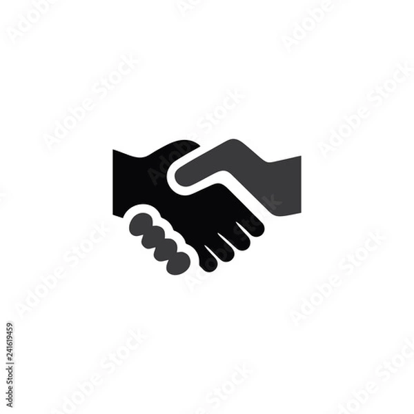 Fototapeta hands shake simple icon