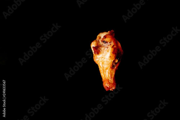 Obraz Fried chicken, isolated from a back background