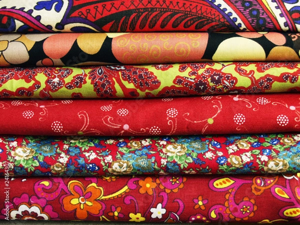 Obraz Colored textil for patchwork