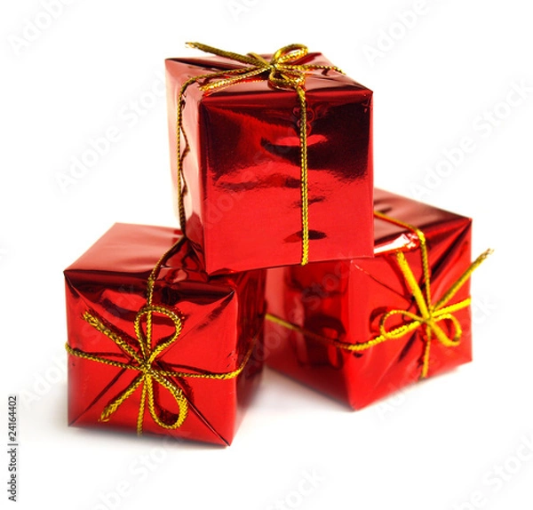 Obraz Red boxes with presents