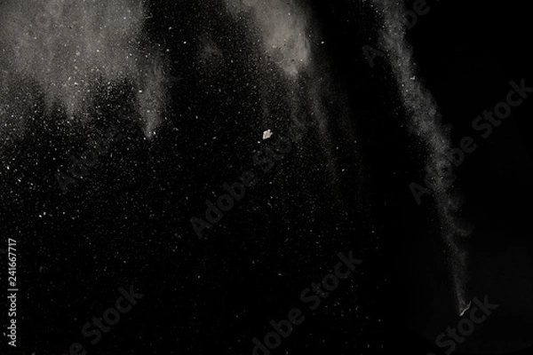 Fototapeta Dust Ashes and Debris Particles Falling