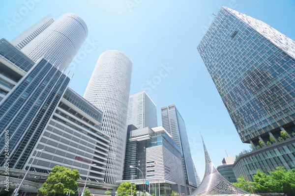 Fototapeta 名古屋駅周辺の高層ビル（愛知県）2018年