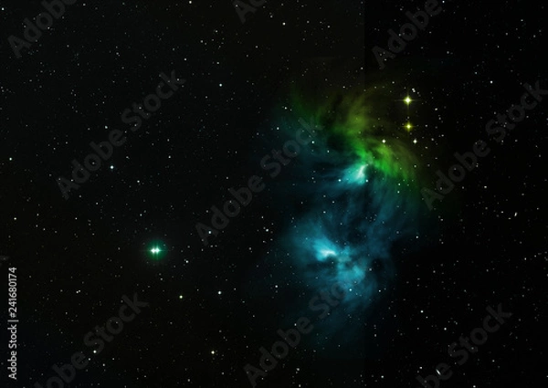 Obraz Being shone nebula. 3D rendering