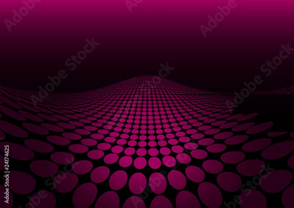 Fototapeta Doted abstract vector techno hill illustration