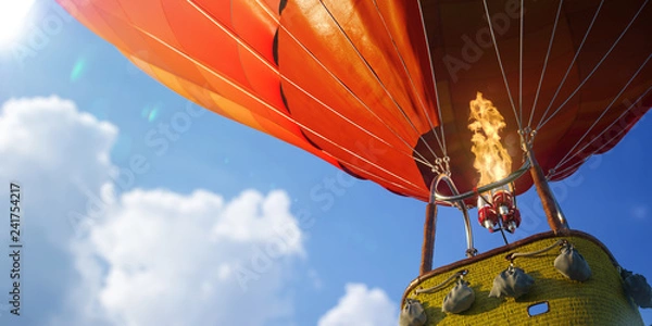 Obraz Pusty kosz balonem piękne tło