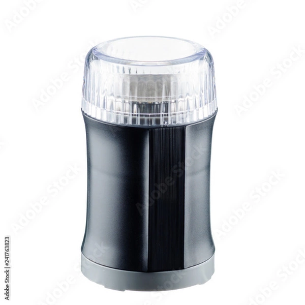 Obraz Black coffee grinder isolated on the white background
