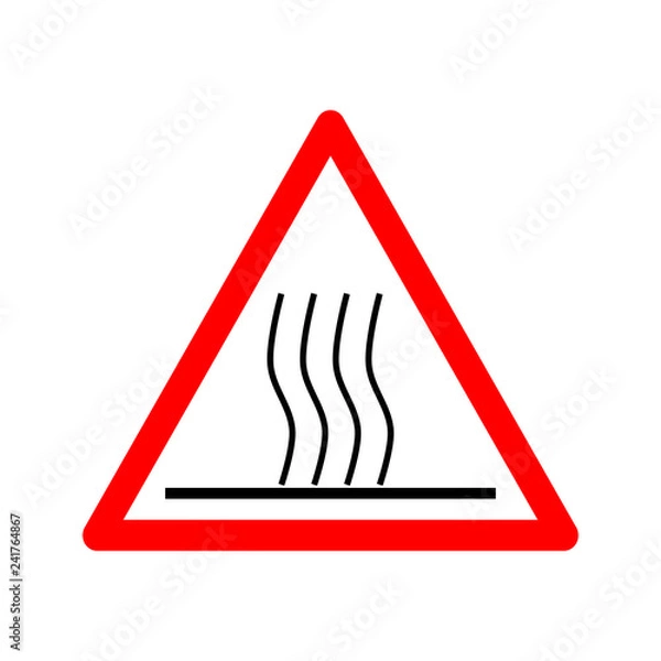 Fototapeta warning sign isolated on white