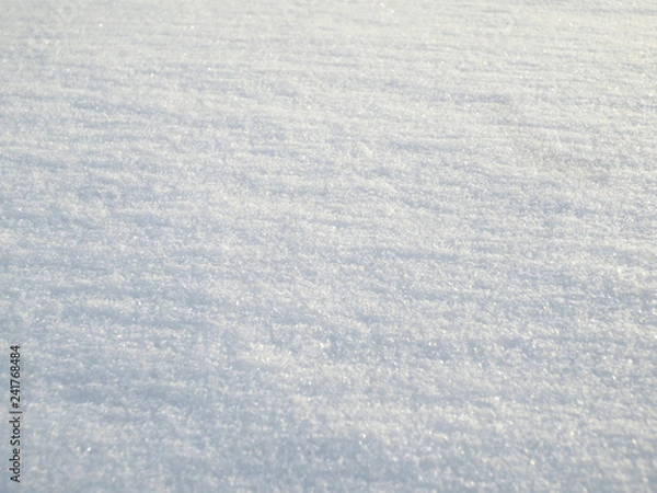 Fototapeta Smooth snow surface in winter.