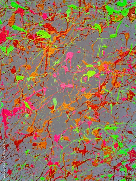 Fototapeta Green, pink, orange, red and grey abstract background