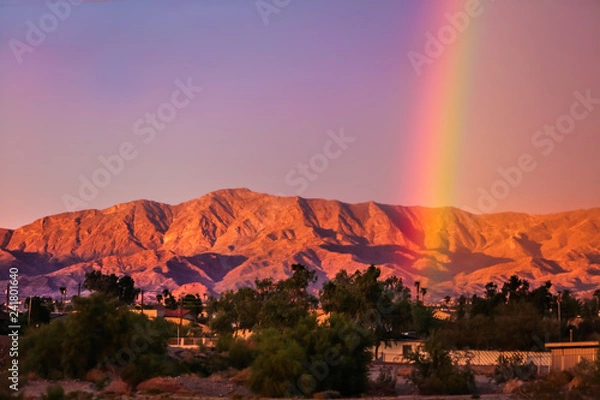Fototapeta Rainbow in mountains