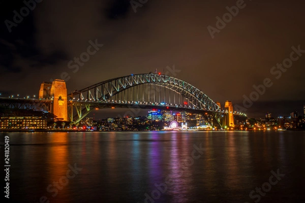 Obraz Sydney Harbor Bridge Night Lights