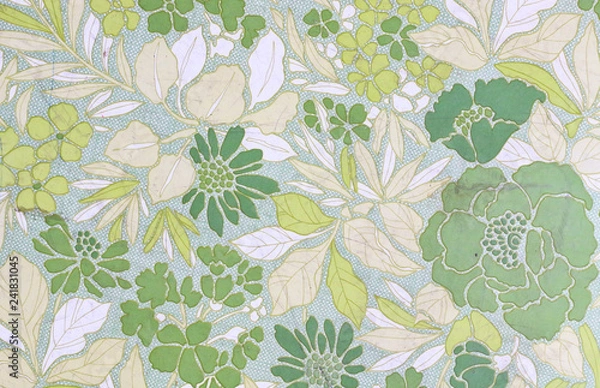 Fototapeta Flower pattern on table old