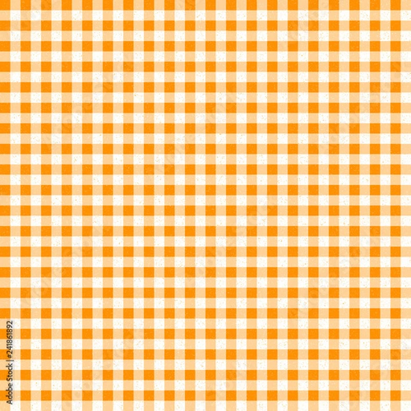 Obraz Gingham Orange and White Pattern