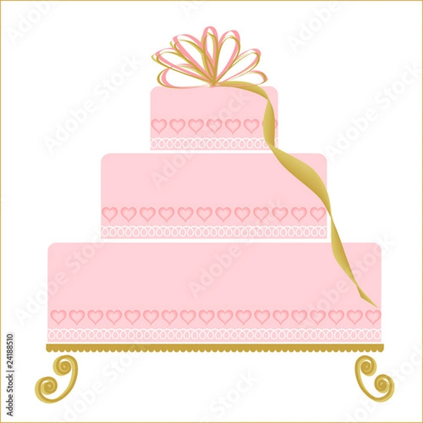 Obraz Pink Celebration Cake