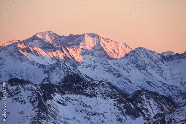 Obraz Coucher de soleil dans les Pyrénées