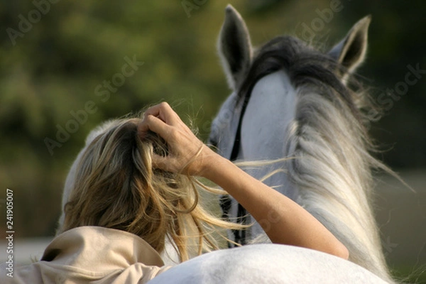 Obraz Thinking person with a horse