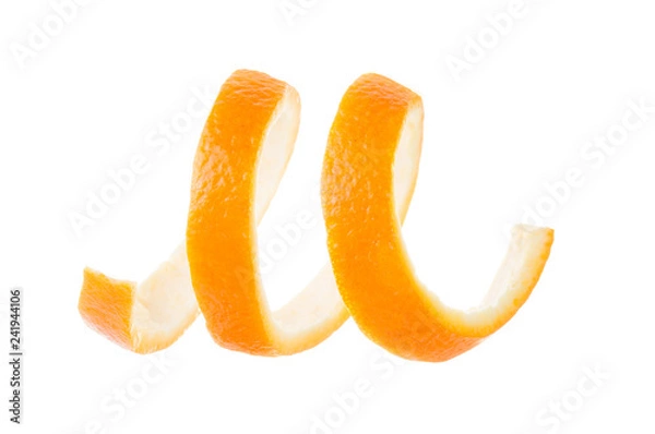 Obraz A Peel of orange isolated on white background