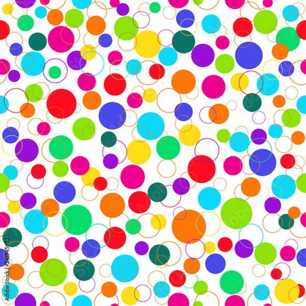 Fototapeta Seamless pattern of colorful balls