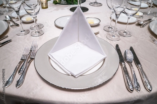 Obraz 結婚披露宴　テーブルの食器