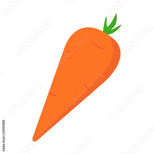 Fototapeta Carrot icon on white background for graphic and web design, Modern simple vector sign. Internet concept. Trendy symbol for website design web button or mobile app