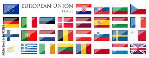 Obraz all country flags of European Union