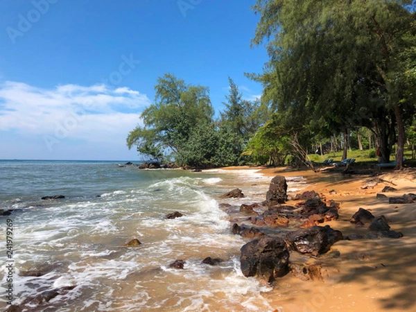 Obraz fantastically beautiful beach in Phu Quoc island in Vietnam calling Mango Bay