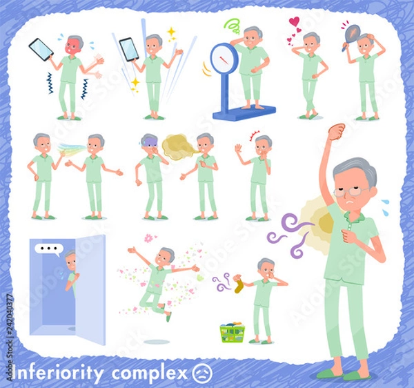 Obraz flat type patient old men_complex