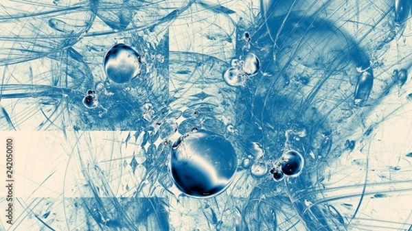 Fototapeta Hintergrundgrafik - Eisblau