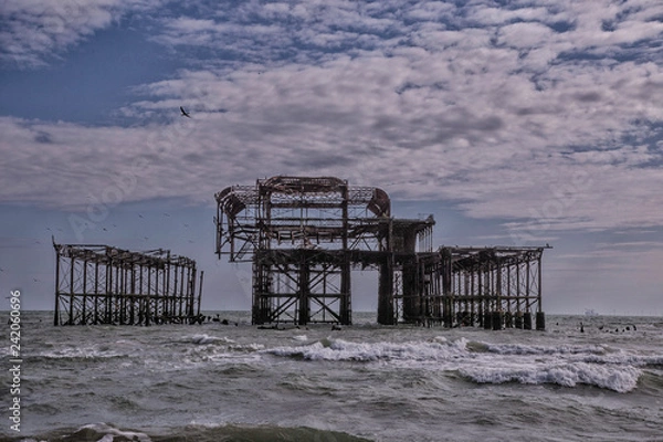 Obraz Brighton ruined pier