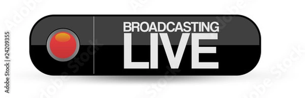 Obraz Live Broadcast Button