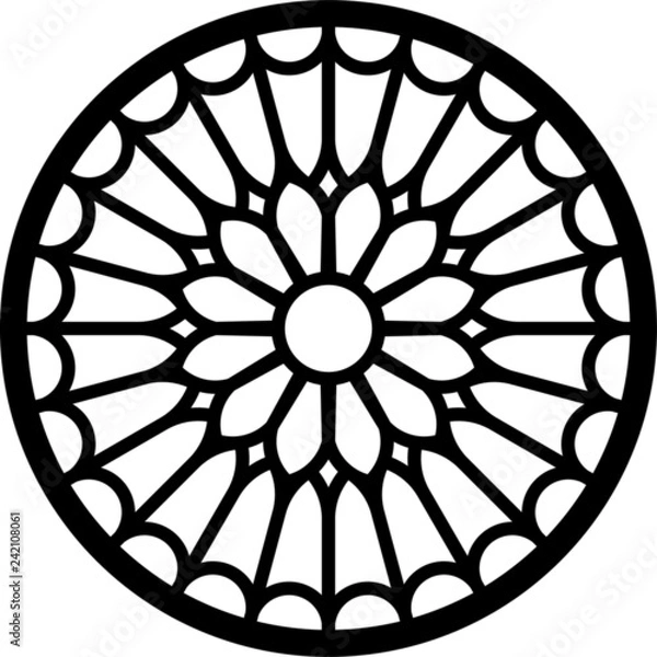 Obraz Leon, Spain, rose window