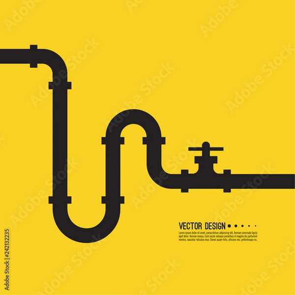 Obraz The pipeline with  stopcock