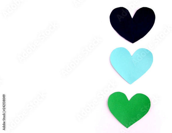 Fototapeta Heart shape on Valentines Day and white background.