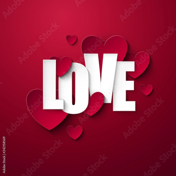 Obraz Valentine`s Day background. Vector illustration.