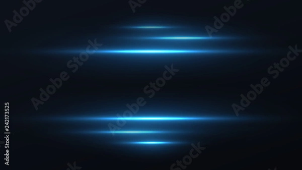 Obraz Blue neon linear lights background