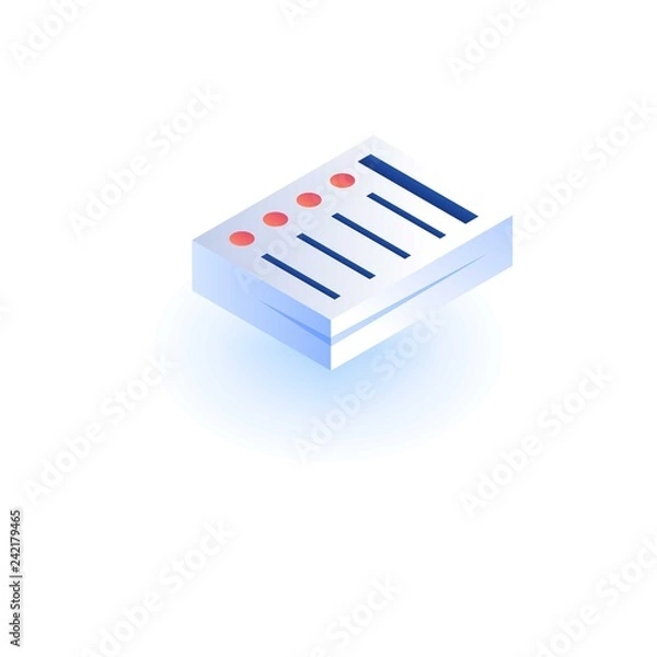 Fototapeta Paper stack icon. Isometric of paper stack vector icon for web design isolated on white background