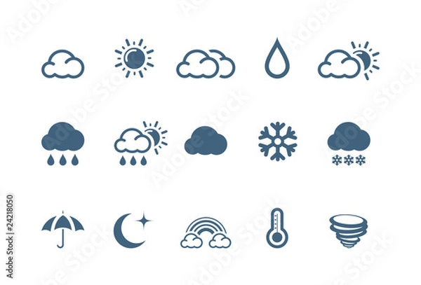 Obraz Ikony pogody | Seria Piccolo