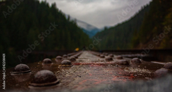 Fototapeta Rails in the Mountains