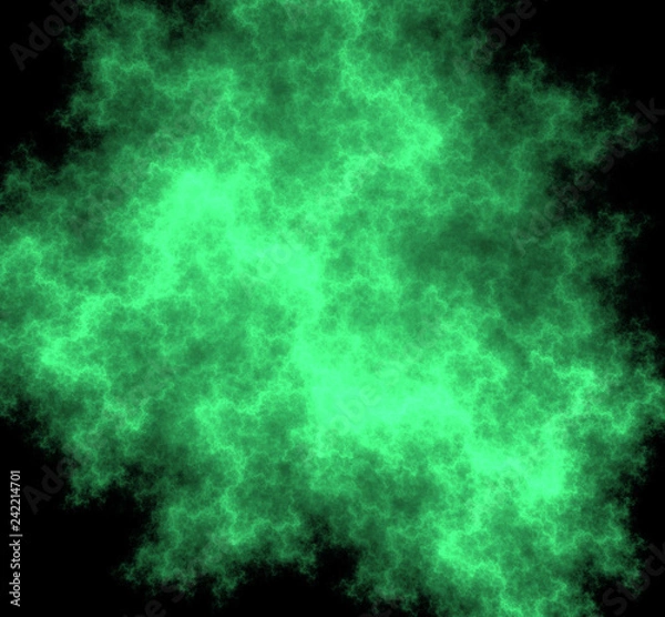 Obraz Abstract ufo green fractal background. Fantasy fractal texture. Digital art. 3D rendering. Computer generated image.