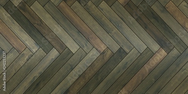 Fototapeta Seamless wood parquet texture horizontal herringbone pale green