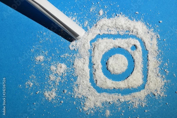 Obraz Pojęcie uzależnienia od instagramu