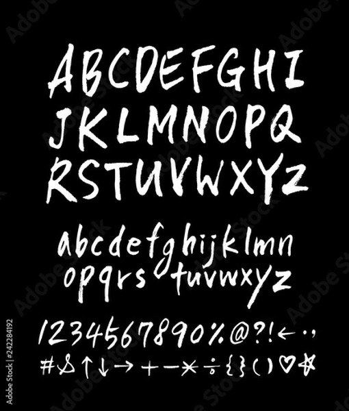 Obraz 벡터 문자 / 손으로 쓴 글씨체