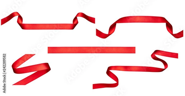 Obraz red ribbon bow celebration decoration