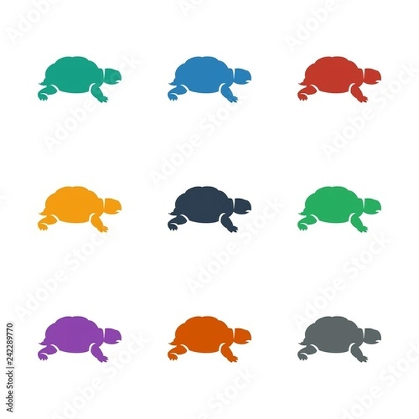 Obraz turtle icon white background